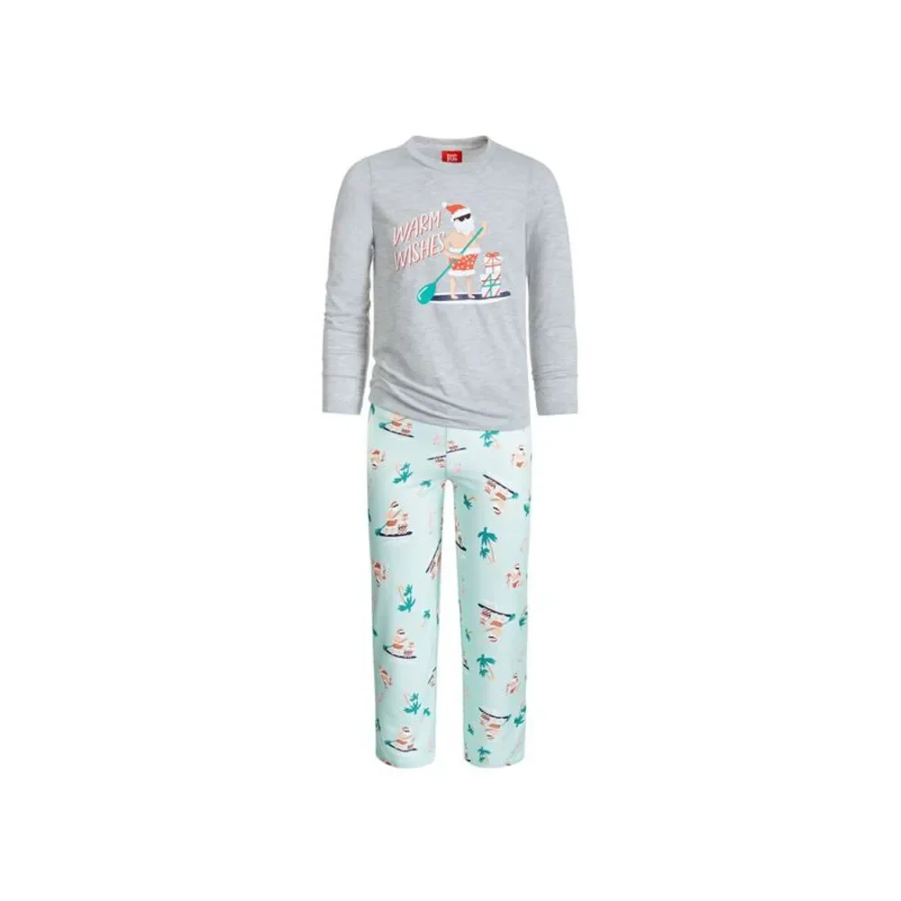 Family PJs Matching Kids Tropical Santa Mix It Family Pajama Set